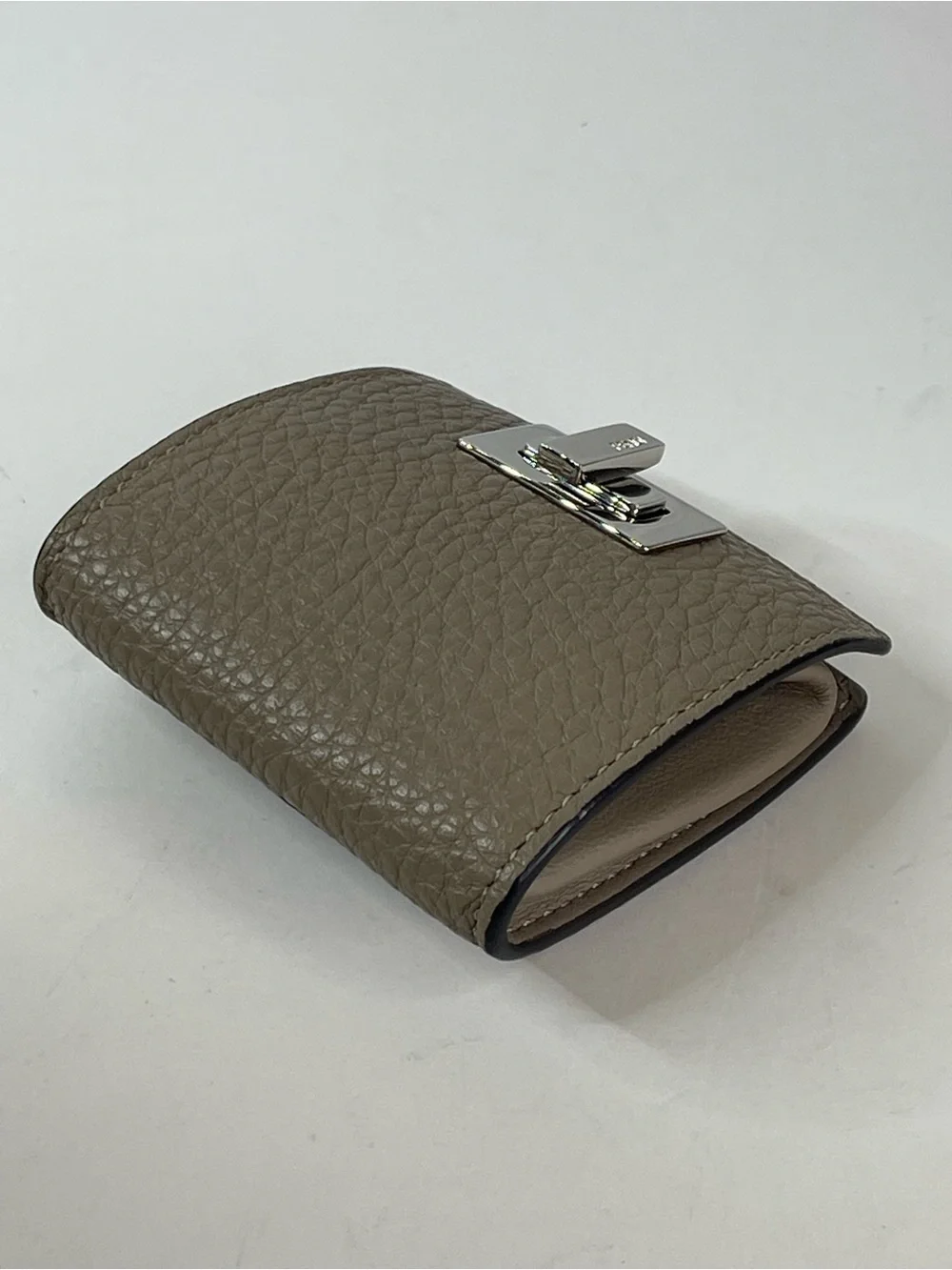 Fendi Pebbled Leather Compact Coint Wallet